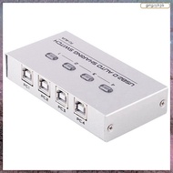 [L E U R]  USB2.0 Manual Switcher Box Hub Share USB Device for Printer 4UA Four Port Switching