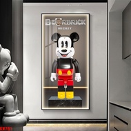 Bearbrick Kaws Crystal Mirror-Coated Wall Paintings Hang Living Room, shop, Luxury Clothing shop Lala