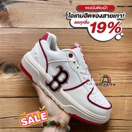 รองเท้าผ้าใบ MLB White Red สีขาวแดง สวยตรงปก สินค้าขายดี!! เข้ากับทุกการแต่งกาย