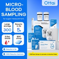Ottai Blood Glucose Monitor Diabetes Test Kit BGM with 100 Test Strips Blood Glucose Meter EXP: Feb 