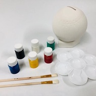 陶 DIY 大容量 棒球款 陶瓷白坯存錢筒 彩繪材料組 (含彩繪材料)