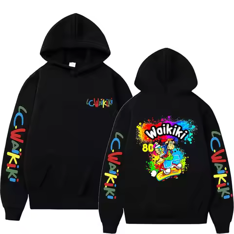 Love Graffiti Lc Waikiki Monkey Hoodie Funny Monkey Printed Sportswear Men's Fashion Street Men's Ca