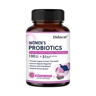 Didacat Womens Probiotics 100 Billion | 120 Capsules | Prebiotics D-Mannose Cranberry Balances pH Su