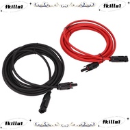 FKILA  Panel Wire, 12AWG Wire Black 3 Meter + Red 3 Meter  Extension Cable, Waterproof 4mm² Diameter