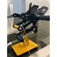 LIGHTECH RACING FOOTREST R1 R6 Z900 MT09 TRACER CBR BMW S1000RR NINJA R3 R25 PREMIUM BLACK TAPAK KAK