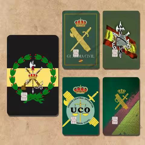 Spanish Guard Civil Emblem Card Stickers Credit Visa Debit Bank Charge Card Bus Metro Waterproof Sti