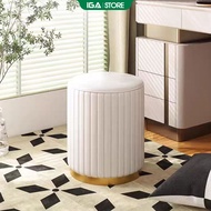 Ghế đôn sofa ghế bàn trang điểm bàn trà màu trắng kem hiện đại - GC45