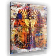 King TUT Wall Art Canvas Print Pharaoh Mask Ancient Egypt Art Egyptian Prints Home Decor Pop Art Office Decor Egyptian Gift