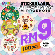 [ 100 pcs ] sticker happy childrens day / sticker hari kanak-kanak / sticker gift