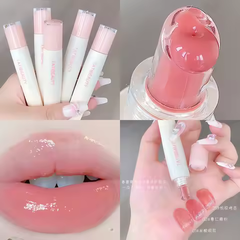 TATIBEAUTY Lip Jelly Essence Hydrating Lipstick Lip Gloss Lip Gloss Mirror Lip Gloss Lipstick Tender