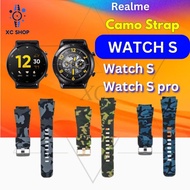 Compatible for Realme watch S pro replacement strap soft silicone band Smartwatch tali jam tangan realme watch S Camo