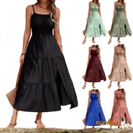 RUNUN Women s Maxi Dress Wedding Guest Dress Beach Vacation Cruise Outfits Flowy Milkmaid Sundresses