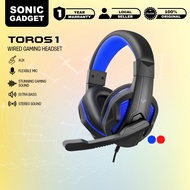 Vinnfier [TOROS 1 2024] Headphone Wired Gaming Headphone with Mic