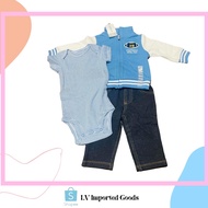 CARTER’S Baby Boy’s Onesie Pants Varsity Jacket OOTD Gift Set 6 months