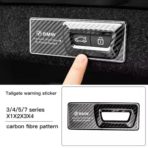 Car Trunk Switch Metal Stickers Protection Label For BMW E46 E90 E60 F30 F10 E36 G20 G30 E92 E91 X5 