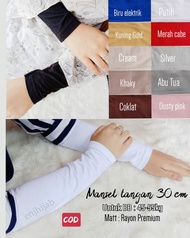 MANSET TANGAN MUSLIM / MANSET TANGAN PENDEK /MANSET LENGAN PENDEK WANITA/PRIA /MANGSET HITAM