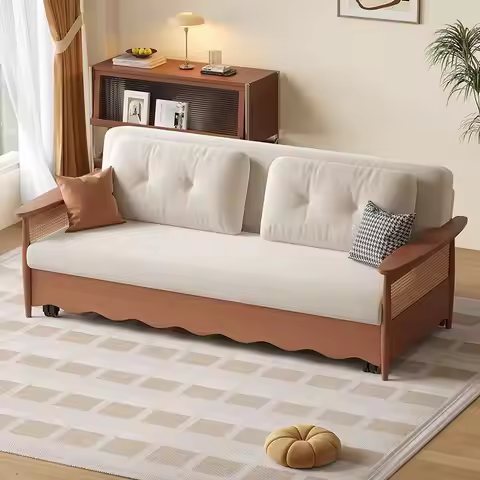 Foldable 2 Seater Sofa Bed Modern Luxury Living Room Wooden Soft 2 Seater Sofa Bed Sleeper Couch Sof