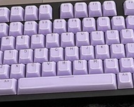 紫色雙層果凍質地鍵帽 透明pc+紫色pbt材質 字符可透光 共130鍵 適配十字軸體 適配唔同配列型號嘅鍵盤keyboard