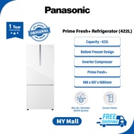 PANASONIC NR-BX421WGW 2-DOOR BOTTOM FREEZER REFRIGERATOR Fridge, Peti Sejuk, 冰箱 GLASS DOOR SERIES NR-BX421WGWM 422L