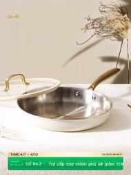 [HOT 2026] Carote stainless steel frying pan, uncoated, thick, non-stick, suitable for household use