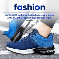 Ready Stock Men Women Safety Shoes Ultra-Light Safety Shoes Unisex Work Shoes Safety Shoes Protective Shoes Four Seasons Work Shoes Anti-smashing Anti-puncture Protective Safety Sh