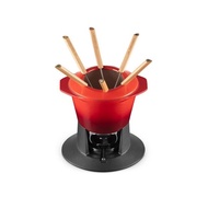 Cast Iron FONDUE Pot SET Red GOURMAND CERISE