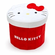 Japan Sanrio - Hello Kitty 日版 圓形 筒形 揭蓋 可折疊式 收納盒 收納箱 收納筒 家居 收納 凱蒂貓 2021