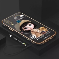 Beret Case for Vivo Y17 Vivo Y15 Vivo Y12 Vivo Y12i Vivo Y11 Vivo Y19 Vivo Y73S luxury Character pattern silicone straight edge mobile phone case