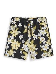 AIIZ (เอ ทู แซด) - AIIZ กางเกงขาสั้นผู้ชายเอวยางยืดพิมพ์ลายฮาวาย