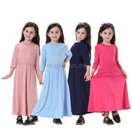 Baju Raya Baby Girl Dresses 90-160CM Baju Raya Budak Perempuan Baby Blue Baju Kurung Kids Baju Kurung Moden 2021 Baju