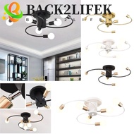 BACK2LIFEK Ceiling Light, Black White Gold Soft Nordic Ceiling Light, Creative Design Six Heads E27 