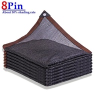 8 Pin Black HDPE Durable Anti-UV Sun Shade Net For Outdoor Protection - Perfect For Gazebo, Pergola, And Greenhouse Use