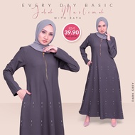 Jubah Muslimah Plain with Batu Designed By H Styles Collections