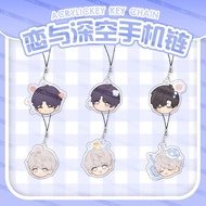 Mob Psycho Anime Keychain Women Ekubo Miku Acrylic Key Chain Funny Man Keyring Bag Pendant