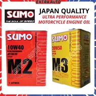 SUMO Ultra Performance Motorcycle Engine Oil 4.0L Japan Quality M2 10W40 API SN/CF M3 20W50 API SM / Minyak Hitam