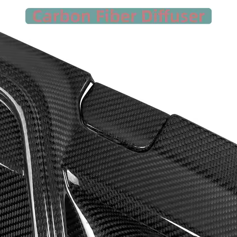 Real Dry Carbon Fiber Rear Diffuser Bumper Lip for BMW X5M Series F95 LCI/X6M Series F96 LCI OEM Sty