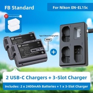 FengBiao EN-EL15C Camera Battery Type-C Direct Charge Compatible with Nikon Z8 ZF Z7 Z6II Z5 D7200 D