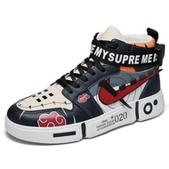 รองเท้าผ้าใบ ทรงสูง พิมพ์ลายนารูโตะ Akatsuki น้ําหนักเบา แฟชั่นสําหรับผู้ชาย