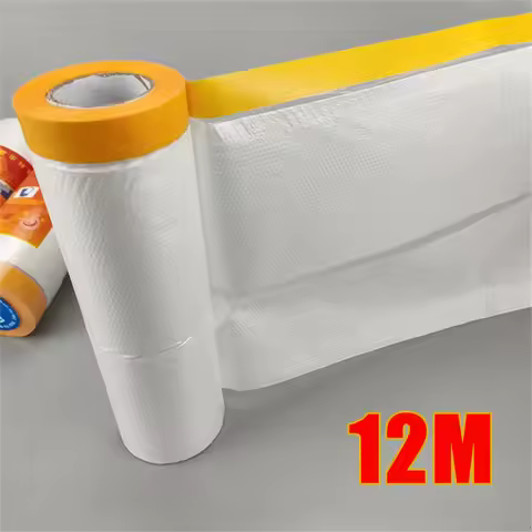 Pre Taped Masking Film Painters Plastic Sheeting Film Tape Car Paint Masking Film Automotive Paintin