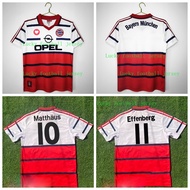 1998-2000 Season FC Bayern Munich Retro Away Jersey Matthaus Effenberg Football Shirts