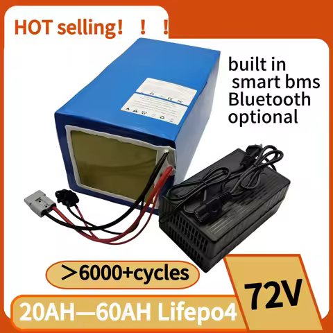 Rechargeable 72V Lifepo4 Lithium Battery for Tractor Golf Cart Two Wheeler Vehicle - Multiple Ah Siz