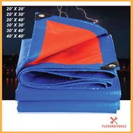 PE TARPAULIN CANVAS SHEET-BLUE/ORANGE ( 20'X30',20'X40',30'X30',30'X40',40'X40' ) KANVAS BIRU OREN
