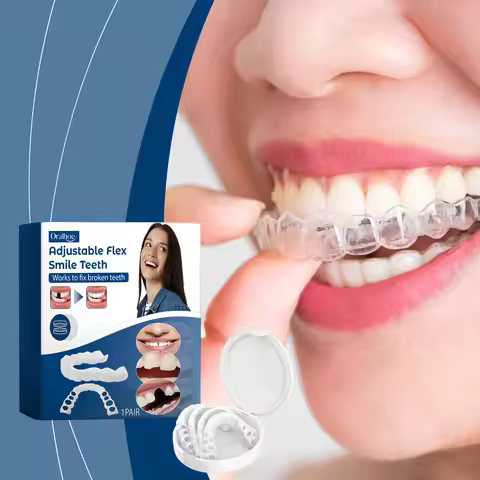 Oralhoe Adjustable Flex Smile Teeth Temporary Snap On False Teeth Veneers Fix Missing Broken Crooked