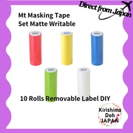 Mt Masking Tape Set Matte Writable Removable Label DIY Craft 10 Rolls [Direct from Japan]