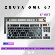 Zuoya GMK87 Keyboard Kit, Hot Swappable, RGB, Tri-Mode, Knob, PC Plate Poron Gasket
