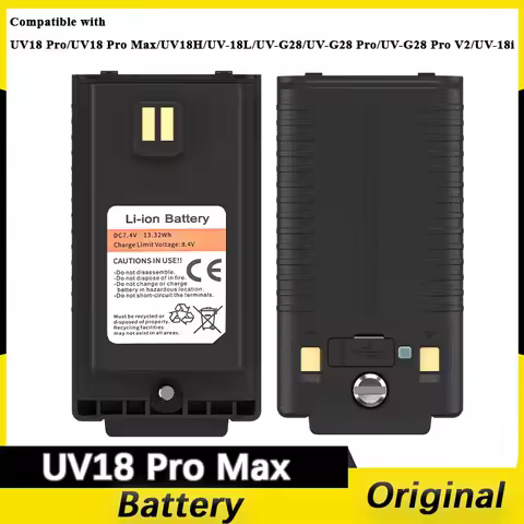 Baofeng UV18 Pro Max GPS Li-ion Battery Original DC 8.4V Type-C Charging for UV-G28 Pro UV18H UV-18i