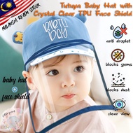 [READY STOCK] 2 IN 1 TUTUYA BABY HAT BABY FACE SHIELD WITH PROTECTIVE TPU FACE SHIELD KIDS FACE SHIELD BIRTHDAY DESIGN