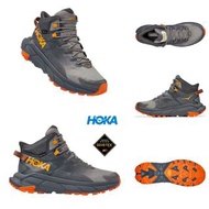 男裝size US7.5 to 12.5 HOKA ONE ONE Trail Code Gore-Tex/GTX/GORETEX Men's Hiking Boots  COLOR: Castlerock_Orange