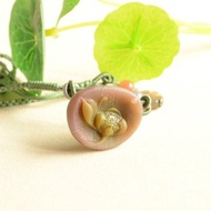 【沐蓮】天然鹽源瑪瑙一品青蓮雕刻吊墜項鏈