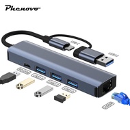 [Phenovo] USB C to Ethernet Adapter Docking Station Aluminum Alloy 5Gbps Data Transfer Gigabit Ether
